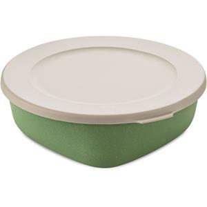 KOZIOL Frischhaltedose »Connect Box Nature Leaf Green, 1.3 L«, Kunststoff-Holz-Mix, mit Deckel