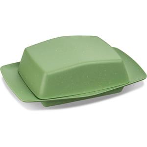 KOZIOL Butterdose »Rio Nature Leaf Green«, Kunststoff-Holz-Mix, für 250g Butter