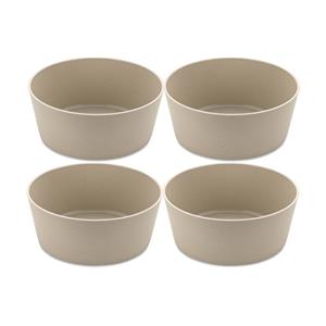 KOZIOL Schale »2er-Set Connect Bowl Nature Desert Sand, 400 ml«, Kunststoff-Holz-Mix, (Set, 2-tlg), stapelbar