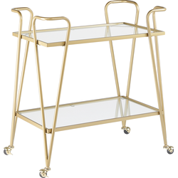 BELIANI Metalen Dranken Trolley met Glazen Blad Goud NOTI