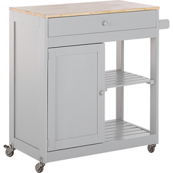 BELIANI Kitchen Trolley Grey TRAPANI