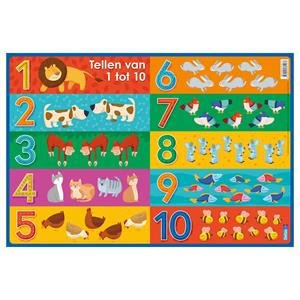 Deltas Onderlegger Tellen Van 1 Tot 10 Junior 47,5 X 32 Cm Pvc