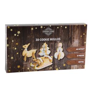 8x Stuks Kerst Thema Koekvormpjes/uitsteek Vormpjes - Uitsteekvormen