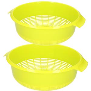 Forte Plastics kunststof keuken vergieten 2x combiset groen 27 x 10 cm en 23 x 9 cm -