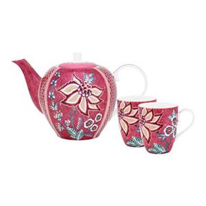 PiP Studio Teekanne »Pip Studio Home Teekannen Set Flower Festival, bestehend aus Teekanne und 2 Tassen, pink«