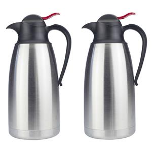 Benson 2x Stuks Rvs Thermoskan / Koffiekan 1.1 Liter - Thermoskannen