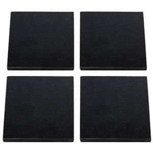 8x Vierkante Onderzetters Van Graniet/steen 10 X 10 Cm - Glazenonderzetters