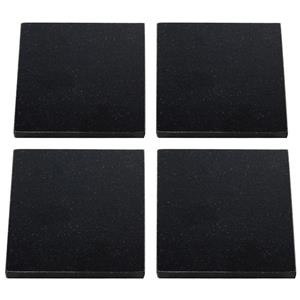 8x Vierkante Onderzetters Van Graniet/steen 10 X 10 Cm - Glazenonderzetters