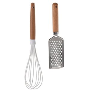 ℃Excellent houseware Excellent Houseware 2-delige Keukengerei Set - Garde Van 30 Cm/handrasp 22 Cm - Keuken Gardes