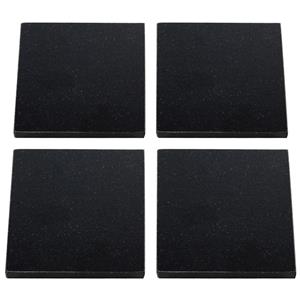 12x Vierkante onderzetters van graniet/steen 10 x 10 cm -