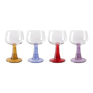 HKliving Swirl Wijnglas 0,2 L - Set van 4