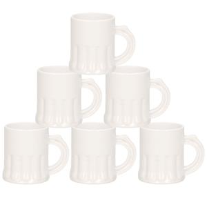 50x Witte kunststof shotglaasjes 2,5 cl - Onbreekbare shotglazen voor bruiloften/huwelijksfeesten