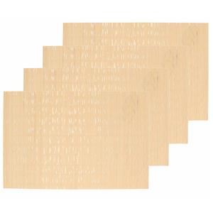 Secret De Gourmet Set van 4x stuks placemats naturel bamboe 45 x 30 cm - Tafel onderleggers