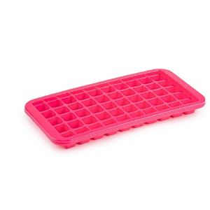 Forte Plastics Tray met Cocktail ijsblokjes/ijsklontjes vormen 50 vakjes kunststof roze