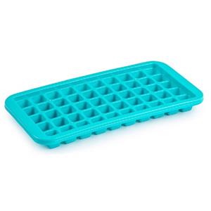 Forte Plastics Tray met Cocktail ijsblokjes/ijsklontjes vormen 50 vakjes kunststof blauw