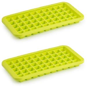 Forte Plastics 2x stuks Trays met Cocktail ijsblokjes/ijsklontjes vormen 50 vakjes kunststof groen
