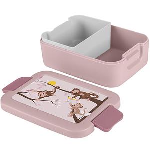 igma Home Food To Go Broodtrommel Aap Roze - 17 X 12,3 X 6,1 Cm