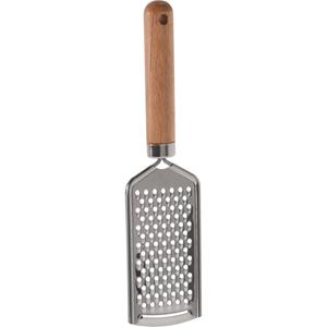 Excellent Houseware Keukengerei handrasp RVS steel en houten handvat 22 cm - Beechwood