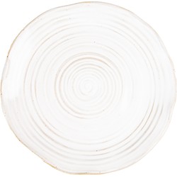 Clayre & Eef Ontbijtbord Ø 18 Cm Beige Keramiek Rond Bord Eetbord Klein Bord Beige Bord Eetbord