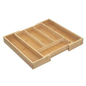 5Five Bestekbak/keuken Organizer Uitschuifbaar 4 Tot 6-vaks Bamboe 35 X 25 Cm - Bestekbakken