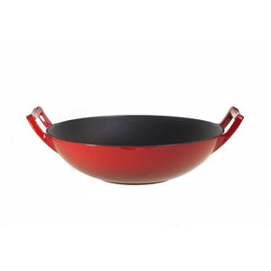 Relance Wadjan Wok-set - Wokpan - Gietijzer - 36 Cm - Rood