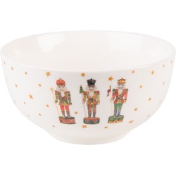 Clayre & Eef Soepkom 500 Ml Beige Porselein Notenkrakers Serveerkom Kommen Rijstkom Beige Serveerkom Kommen
