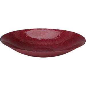 Glazen Decoratie Schaal/fruitschaal Rood Rond D40 X H7 Cm - Fruitschalen