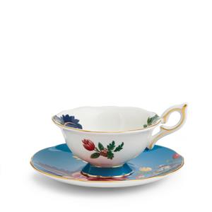 Wedgwood Wonderlust Sapphire kop en schotel 15 cl