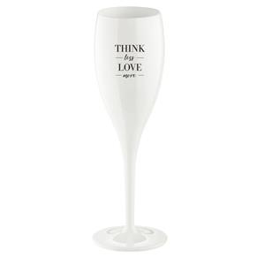 KOZIOL Sektglas »Cheers No. 1 Think Less Love More«, Kunststoff