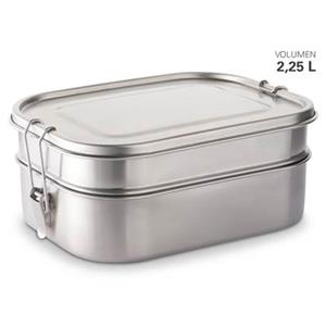 Weis seit 1903 Lunchbox, Edelstahl Vesperdose Lunchbox Brotdose 2250ml Doppelstocksystem zum Transportieren verschiedener Gerichte