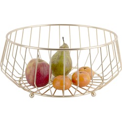 Present time Fruitmand Linea Kink - Goud - 30x14,5cm