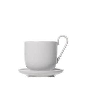 BLOMUS Tasse »RO 2er-Set mit Untertasse Nimbus Cloud 290 ml«, Porzellan