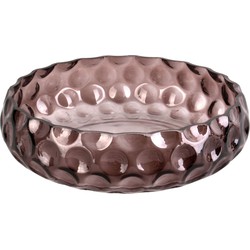 Present time Bowl Speckles glass large chocolate brown