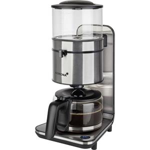 KORONA Filterkaffeemaschine Kaffeeautomat 10295, Edelstahl Design Kaffeemaschine, Schwallbrühverfahren, 10 Tassen, Glas