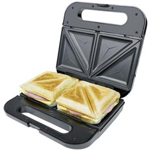 KORONA Sandwichmaker 47019 Sandwichmaker schwarz, 750 W, Schwarz Antihaft Beschichtet Kontrollleuchte Rutschfeste Gummifüße Überhitzungsschutz