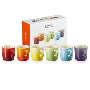 Le Creuset Regenboog Koffiebekers 0,2 L - 6 st.