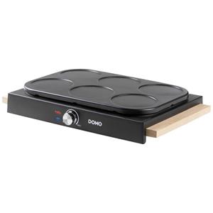 DOMO DO8717P Pancake platen Anti-aanbaklaag, Controlelampje Zwart