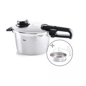 Fissler Schnellkochtopf »Vitavit Premium 22 cm, 4.5 L«, Edelstahl 18/10, mit gelochtem Einsatz