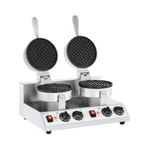Royal Catering Dubbel-wafelijzer - rond- 2,600 W