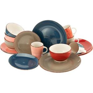 CreaTable Combi-servies Bella Casa Cottage met de hand geschilderd spiraaldecor (set)