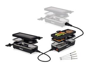 Tristar Raclette, Tischgrill Raclet Gerät für 4 Personen - erweiterbar bis 6-8-10 Personen