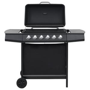 VIDAXL Gasgrill »Gasgrill mit 6 Brennern Stahl Schwarz«