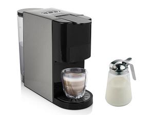 Princess Kapselmaschine, auch für Kaffee-Pulver 1 Tassen Kaffeekapselmaschine mit abnehmbarem Wassertank, kleine Kaffeemaschine