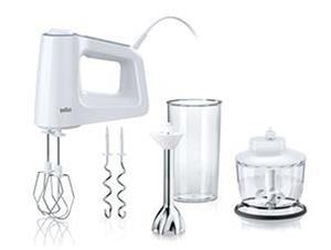 Braun Handmixer HM3137WH MultiMix 3 Handmixer-Set weiß