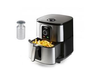 Domo Heißluftfritteuse, 1800 W, große XXL 5 Ltr. Fritteuse mit Umluft, Pommes fettarm frittieren ohne Öl - mit Salzstreuer