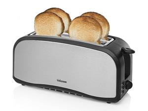 Tristar Toaster, 2 lange Schlitze, für Brötchen, Toast und Sandwiches, 1400 W, Frühstück-SET 4er Doppelschlitz Toastmaschine Toster & 1,2 Liter Wasserkocher klein ohne Kabel
