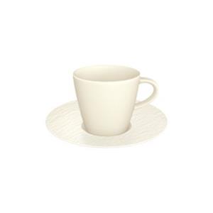 Villeroy & Boch Manufacture Rock Espressotasse mit Untertasse weiß Kaffeebecher