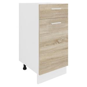 VCM Küchenschrank Breite 40 cm Schublade Unterschrank Küche Küchenmöbel Esilo weiß-kombi