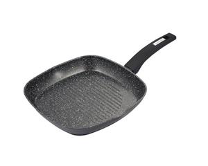 Sch&auml;fer Grillpfanne &raquo;Grillpfanne &Oslash;28cm Steakpfanne Fischpfanne Pfanne braten Induktion f&uuml;r alle Herdarten Marble Schwarz&laquo;