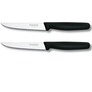 Victorinox Steakmessen Swiss Classic - Zwart - Gekarteld - 2 stuks